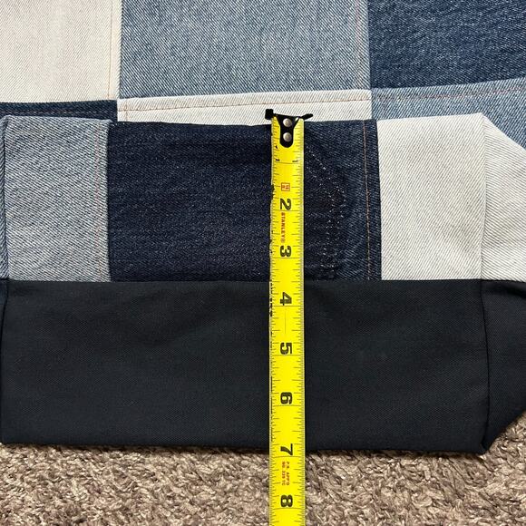 Handmade Upcycled Vintage Fabric Tote Bag Patchwork Denim Carry All Shoulder Bag - Picture 9 of 9